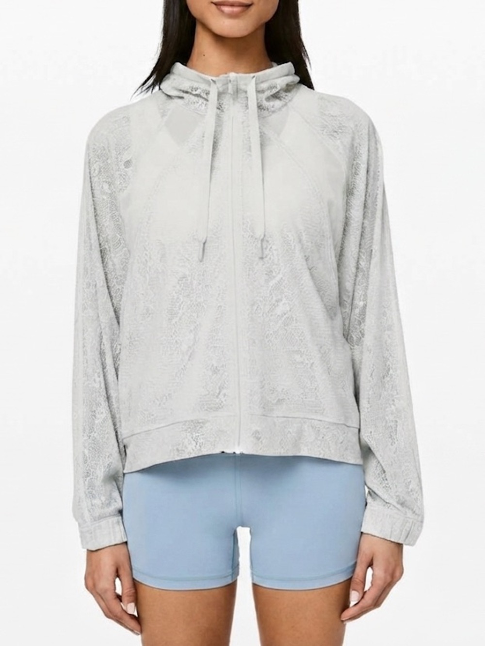 Lululemon In Depth Jacket Lace Zip
Up Size 6-8 Light Chrome Taupe